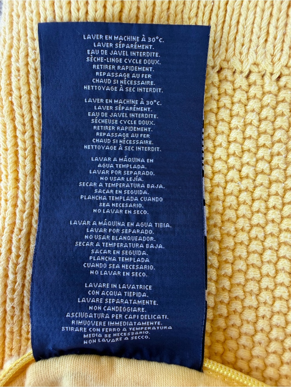 Ralph Lauren Canary Yellow Knit Pillow Cover 100% Cotton 18x18 Bright Vibrant - Picture 8 of 9